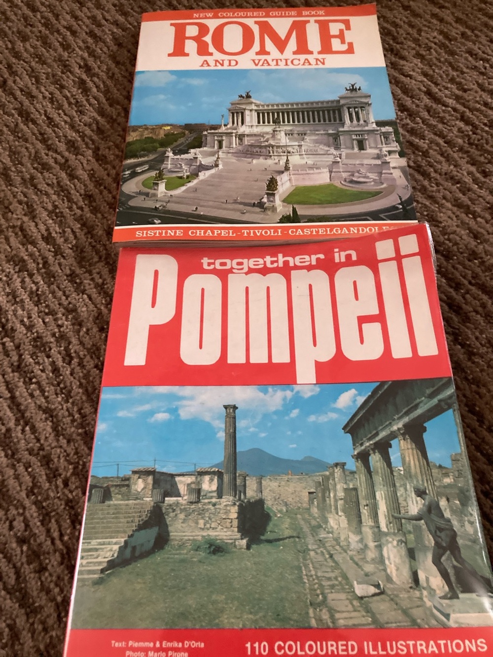 Vintage Rome & Vatican and Pompeii Travel Guides - 1980s
